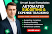 design smart excel templates with automated budgeting and expense tracking