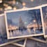 illustrate a holiday greeting card