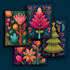 draw greeting, christmas, birthday card, postcard