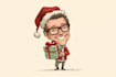 draw unique christmas cartoon caricature
