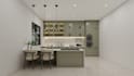 design a modular kitchen interior with realistic 3d visuals