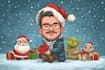 draw christmas cartoon caricature