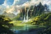 create fantasy landscape illustrations