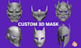 sculpt custom 3d mask cosplay helmet armor horror mask stl files for 3d printing