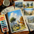 paint landscapes in watercolor