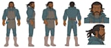 create a professional 2d character turnaround