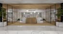restyle 3d healthcare center, render moldboard interior,pharmacy virtual staging