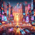do cyberpunk futuristic city art