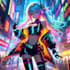 design anime character , cyberpunk character