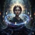 create a cinematic arcane magic character with green energy