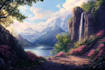 digitally paint fantasy landscape