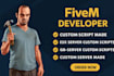 be your expert fivem developer, script any system, esx, qb core, map