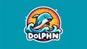 design cartoon dolphin surfer set logo with free source file
