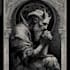 draw dark art illustration with engraving style