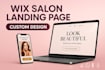 do wix salon landing page