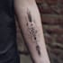 create sleeve tattoo design in geometric style