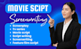 write screenplay screenwriting movie script tv series script writing film script