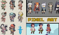 create 8bit 16bit pixel art animation 2d pixel character design sprites assets