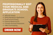 edit and perfect your medical school amcas eras residency application