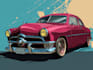 create cool classic car illustration