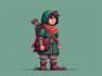 do pixel art character design, animation, retro pixel art