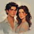 paint custom couple portrait