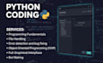 write python programming script , code, and gui project