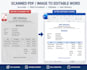 convert PDF to editable word excel