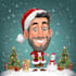 draw a christmas cartoon caricature