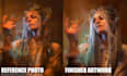 create a detailed semi realistic digital art portrait
