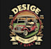 do vintage t shirt golf cart logo design