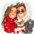 draw unique christmas cartoon caricature