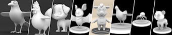 create 3d models, cartoon characters, props and 3d sculpting