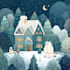 make a christmas illustration and christmas card