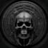 make conceptual dark art skull metal illustration