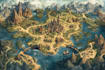 draw custom fantasy map for you