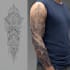 create sleeve tattoo design in geometric style
