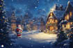 illustrate christmas card, christmas character