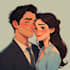 design couple portrait illustration