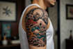 create a japanese style tattoo art