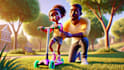 design cute pixar style children picture book illustrations