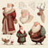 illustrate christmas card, christmas character