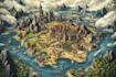 draw a wonderful custom fantasy map