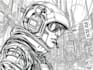 do a cyberpunk high detailed line art