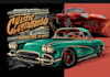 draw classic car illustration for event show tshirt