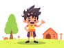 flat vector character design for anything