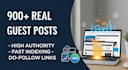 publish guest posts on relevant high quality websites