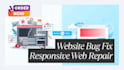 website bug fix, HTML CSS js fix, responsive website repair
