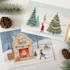 create a beautiful illustrated christmas card