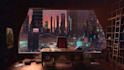create a science fiction city background or a futuristic cyberpunk environment
